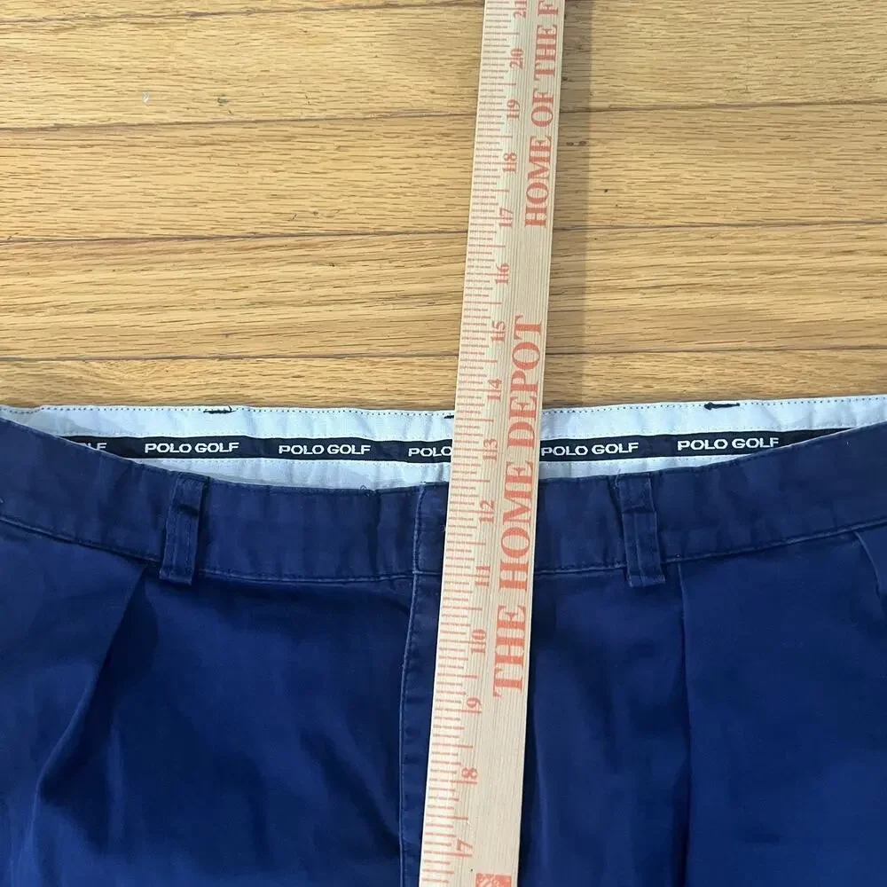 Vintage 90s Pleated Polo Ralph Lauren Golf Pants Mens 36x30 (35x29) Blue Chino